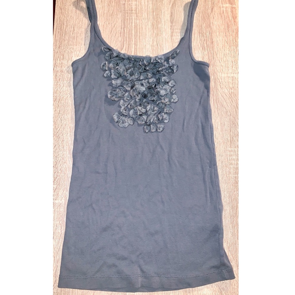 J Crew Navy Floral Tank top